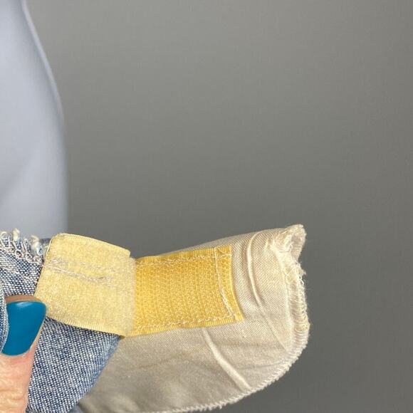 VTG Jordache Denim Jean Jacket 80s Lace Flower One Button Womens Sz M - Picture 5 of 9